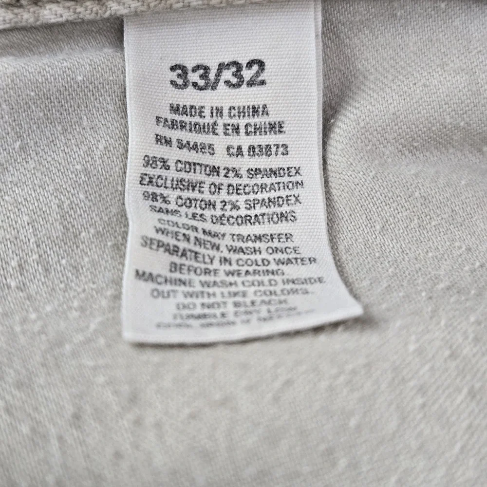 American Eagle Outfitters Men Jeans 33/32 Beige Pants Khakis Twill 30